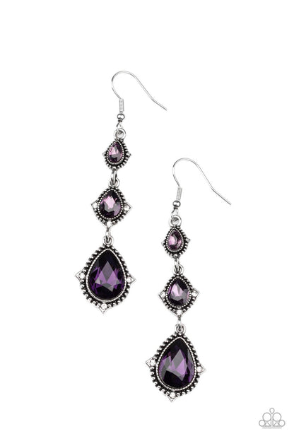Prague Princess - purple - Paparazzi earrings