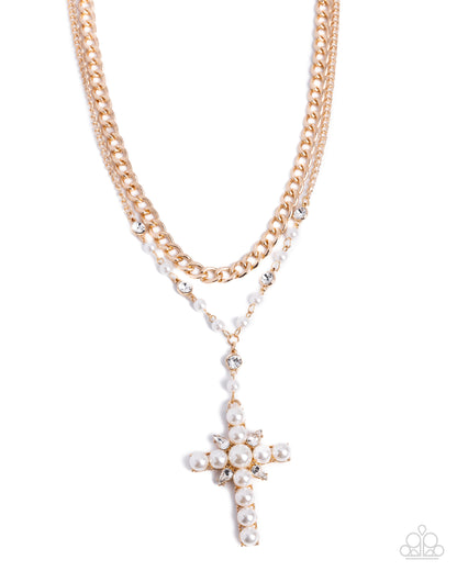 Prayerful Poise - gold - Paparazzi necklace