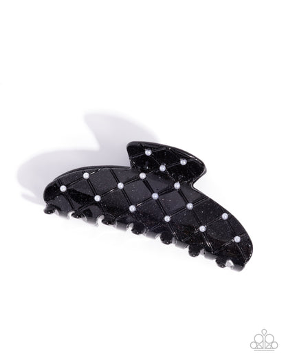 Precise Pearls - black - Paparazzi hair clip