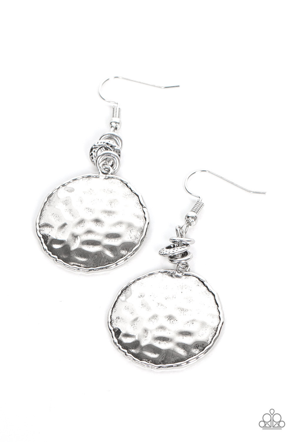 Prehistoric Perfection - silver - Paparazzi earrings