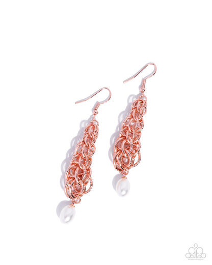 Prestigious Poise - copper - Paparazzi earrings