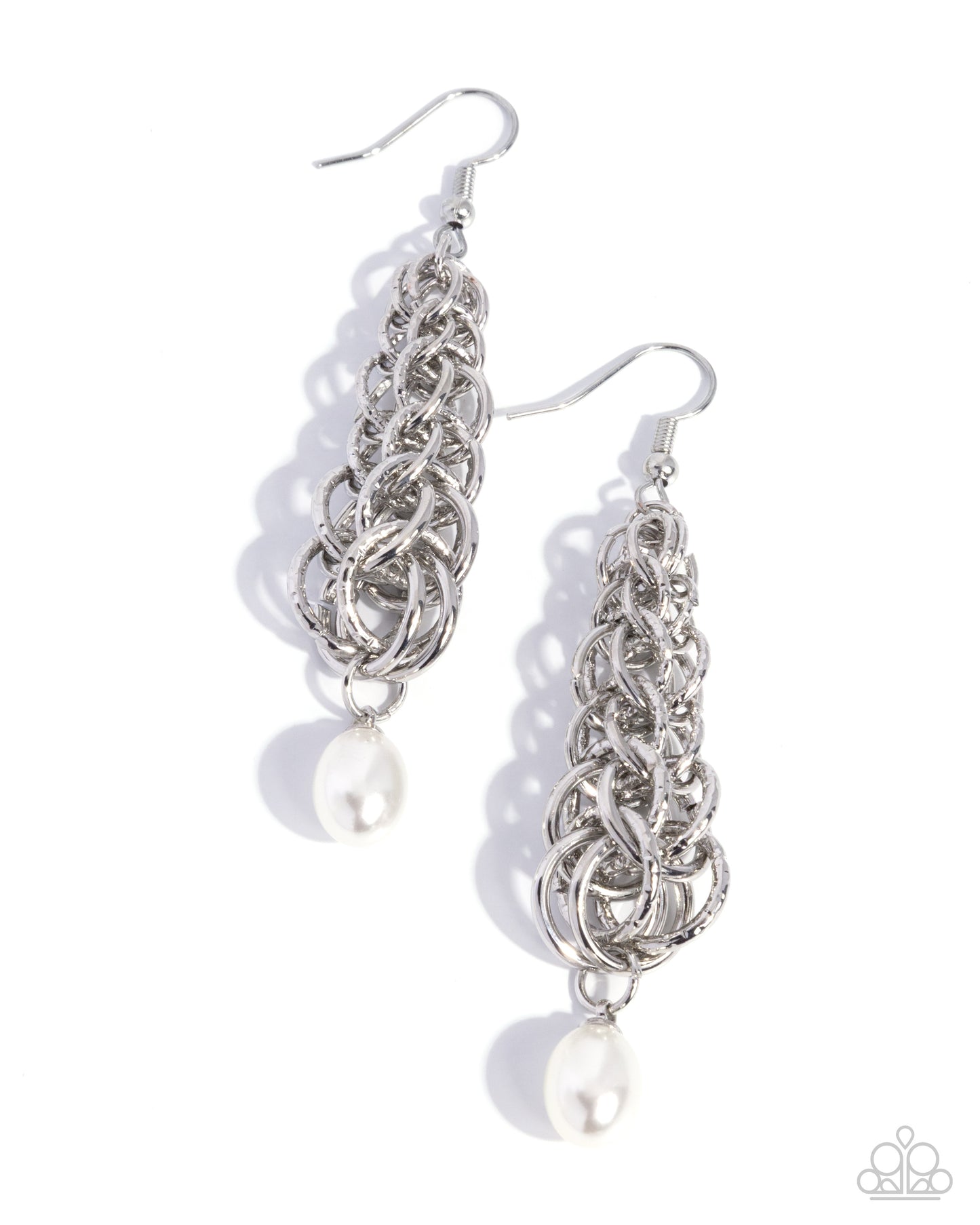 Prestigious Poise - white - Paparazzi earrings