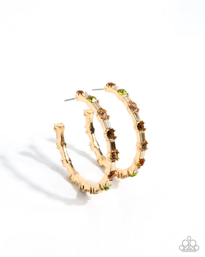 Prettily Positioned - gold - Paparazzi earrings