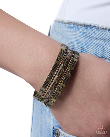 Pretty Philosophy - brass - Paparazzi bracelet