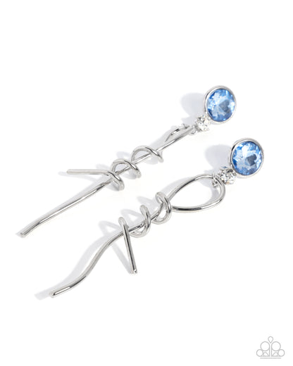 Pretty Pirouette - blue - Paparazzi earrings
