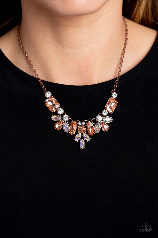 Prima Donna Dazzle - copper - Paparazzi necklace