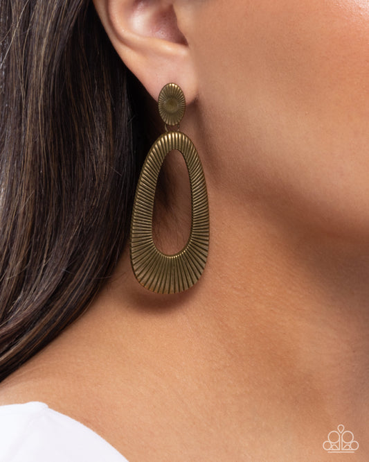 Princess Potential - brass - Paparazzi earrings