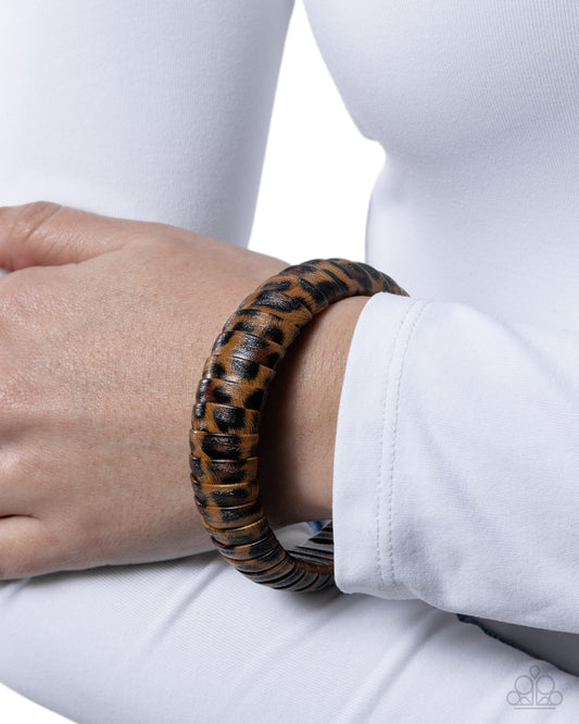 Printed Pattern - brown - Paparazzi bracelet