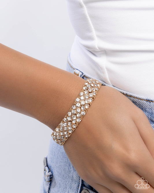 Prismatic Perspective - gold - Paparazzi bracelet