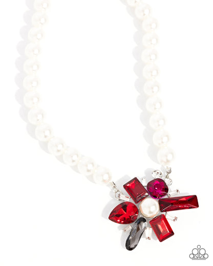 Prismatic Potential - red - Paparazzi necklace