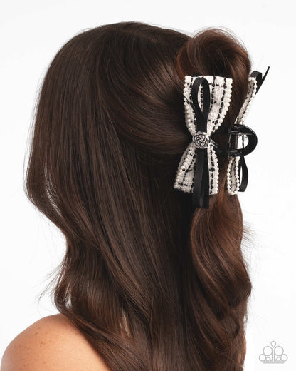 Private School - white - Paparazzi hair clip