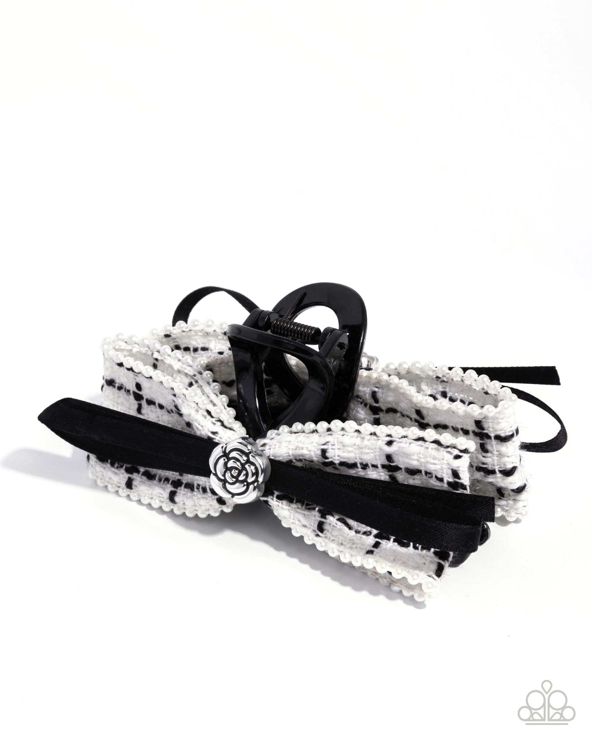 Private School - white - Paparazzi hair clip