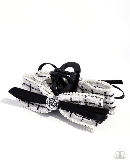 Private School - white - Paparazzi hair clip