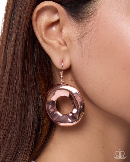 Prized Pact - copper - Paparazzi earrings