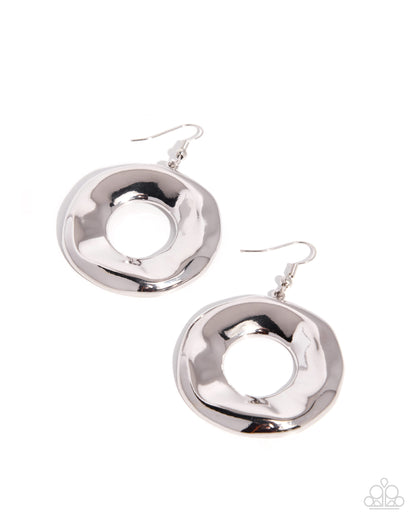 Prized Pact - silver - Paparazzi earrings
