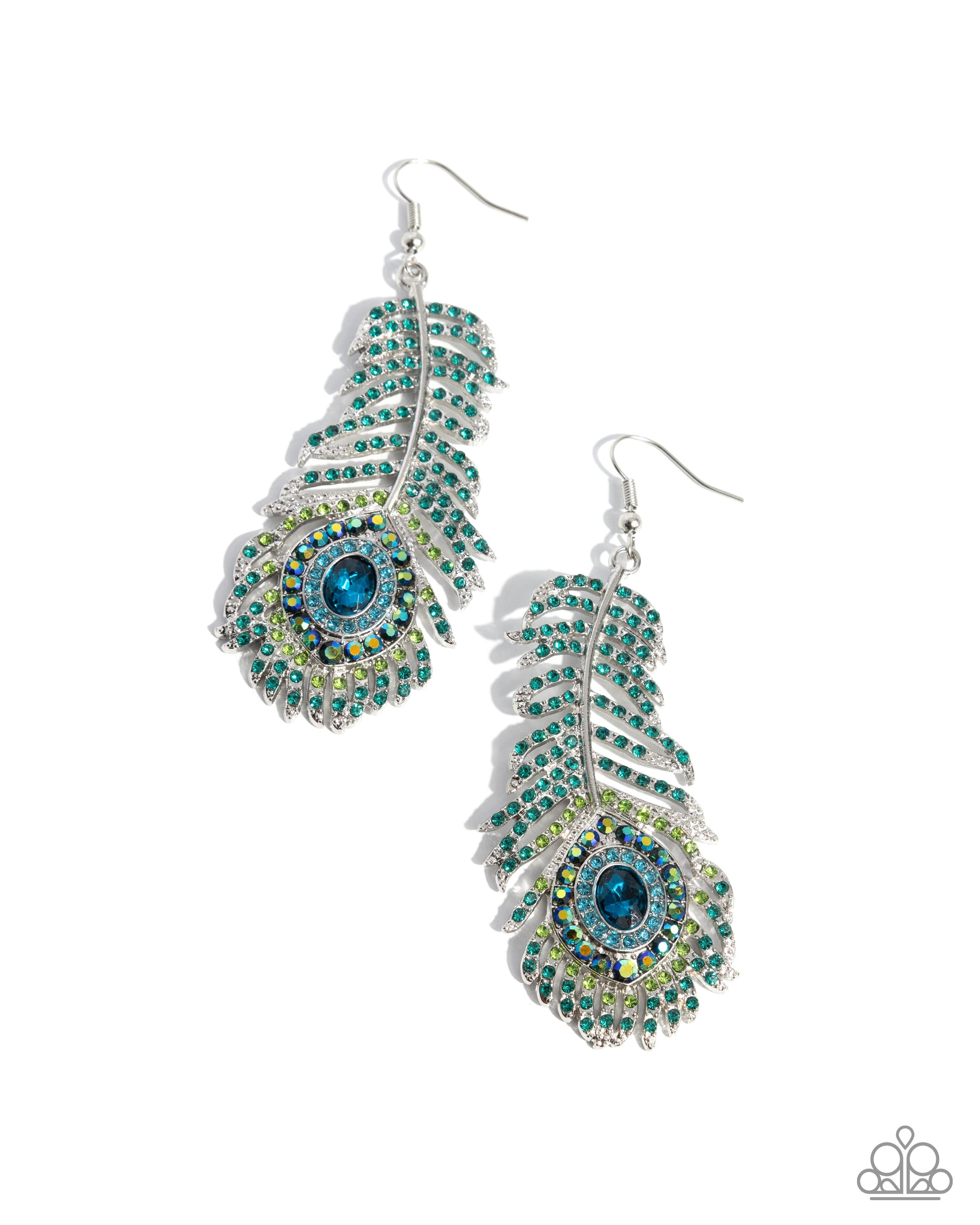 Prized Peacock - green - Paparazzi earrings