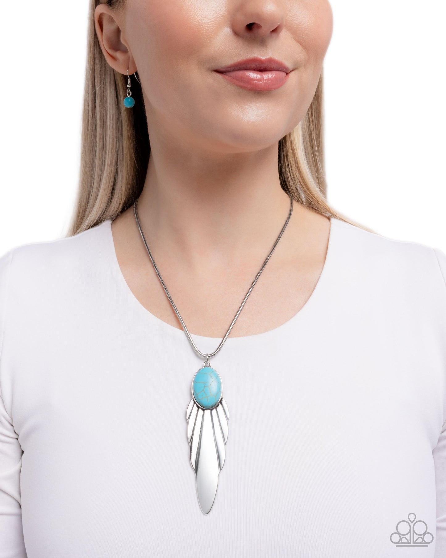 Prized Pendant - blue - Paparazzi necklace