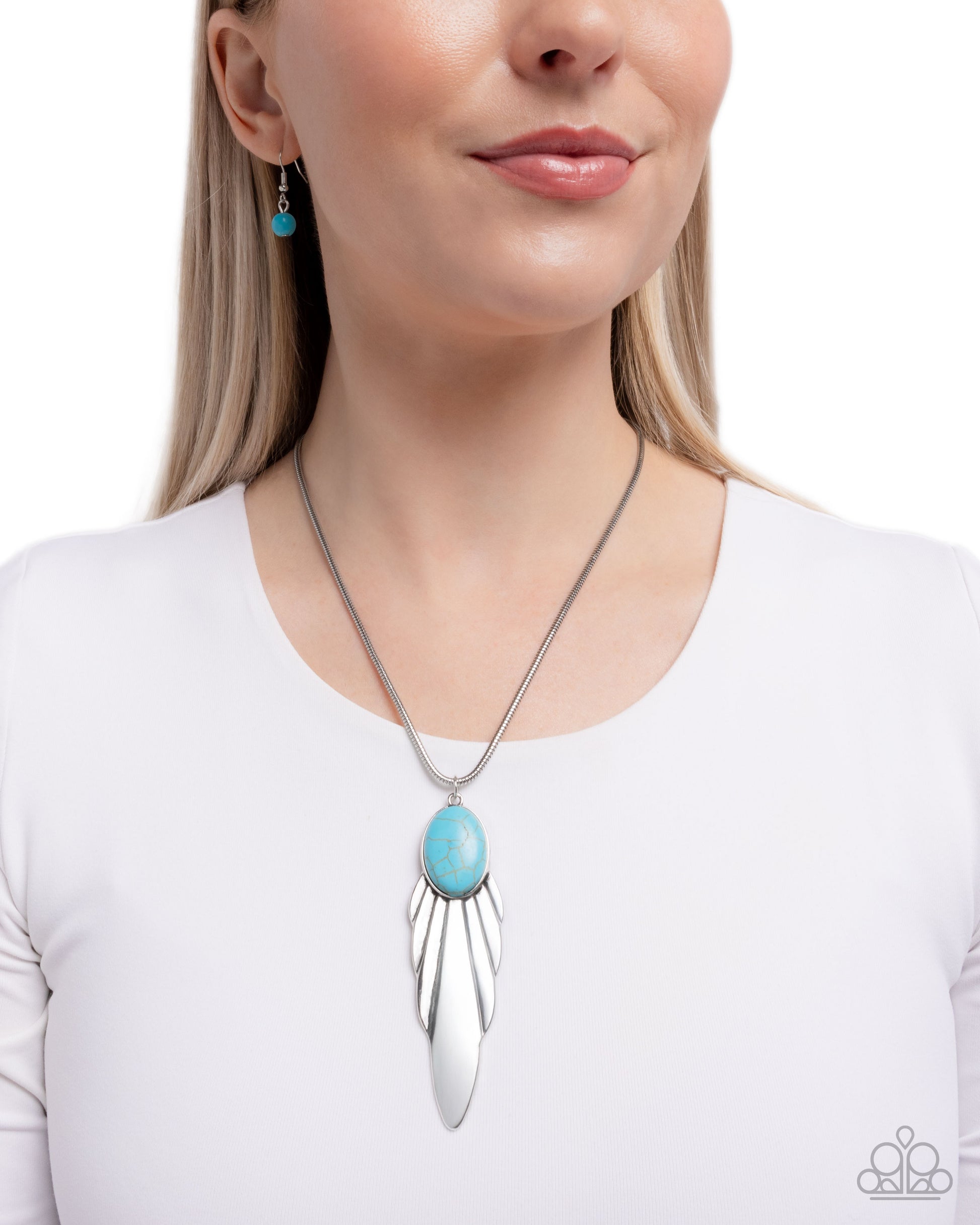 Prized Pendant - blue - Paparazzi necklace