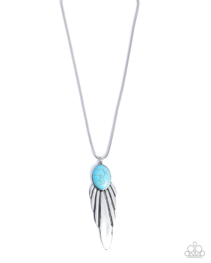 Prized Pendant - blue - Paparazzi necklace