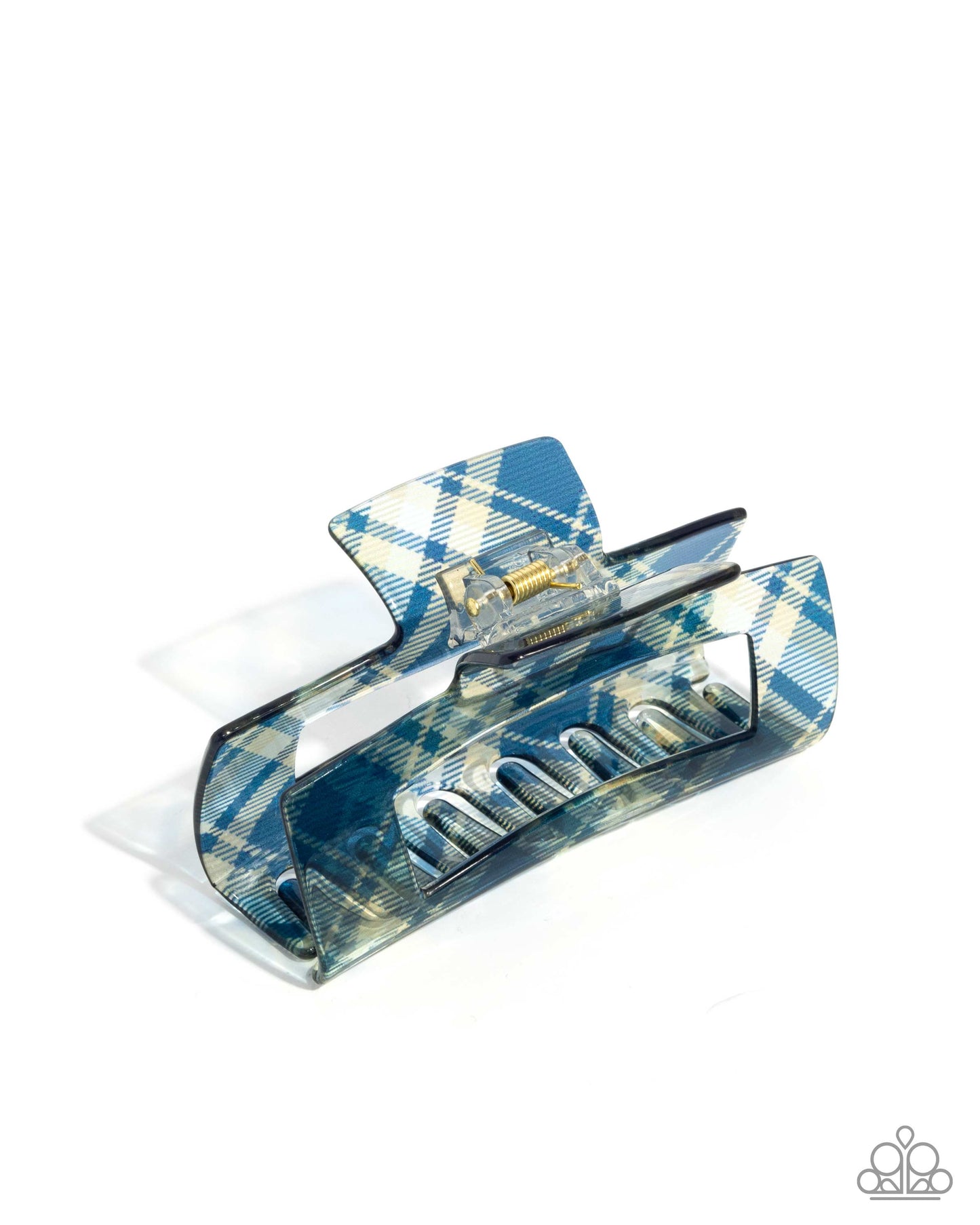 Prized Plaid - blue - Paparazzi hair clip