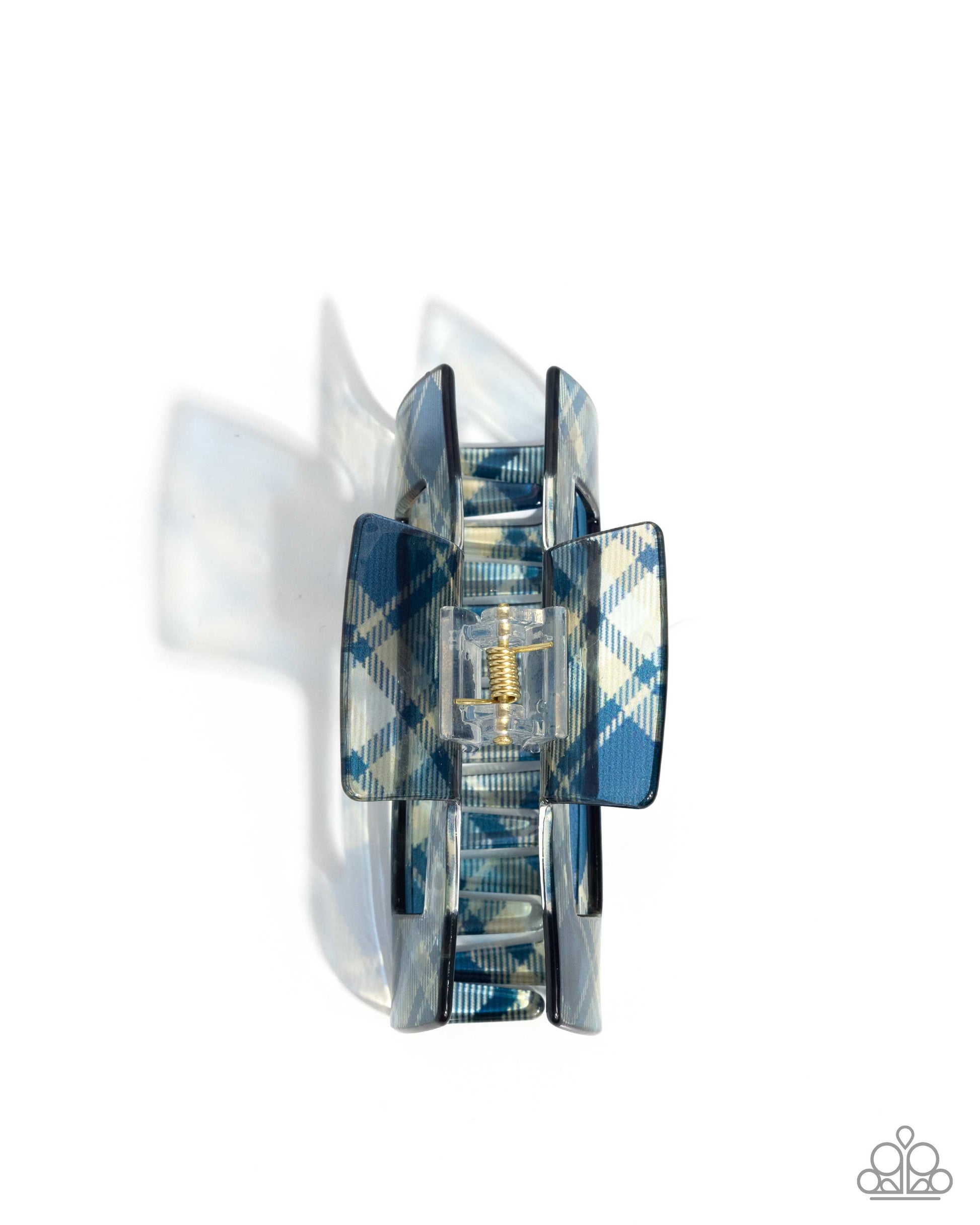 Prized Plaid - blue - Paparazzi hair clip
