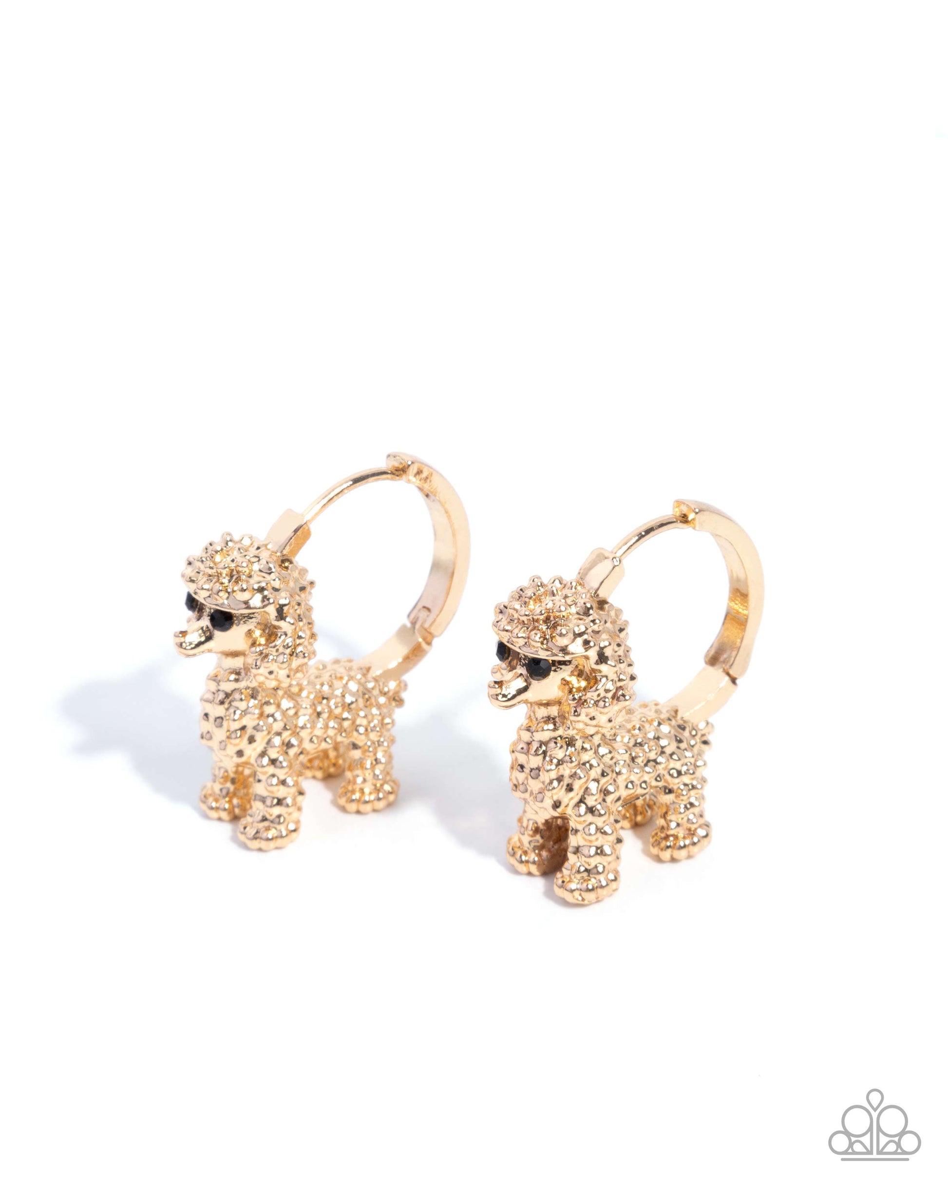 Prized Poodle - gold - Paparazzi earrings