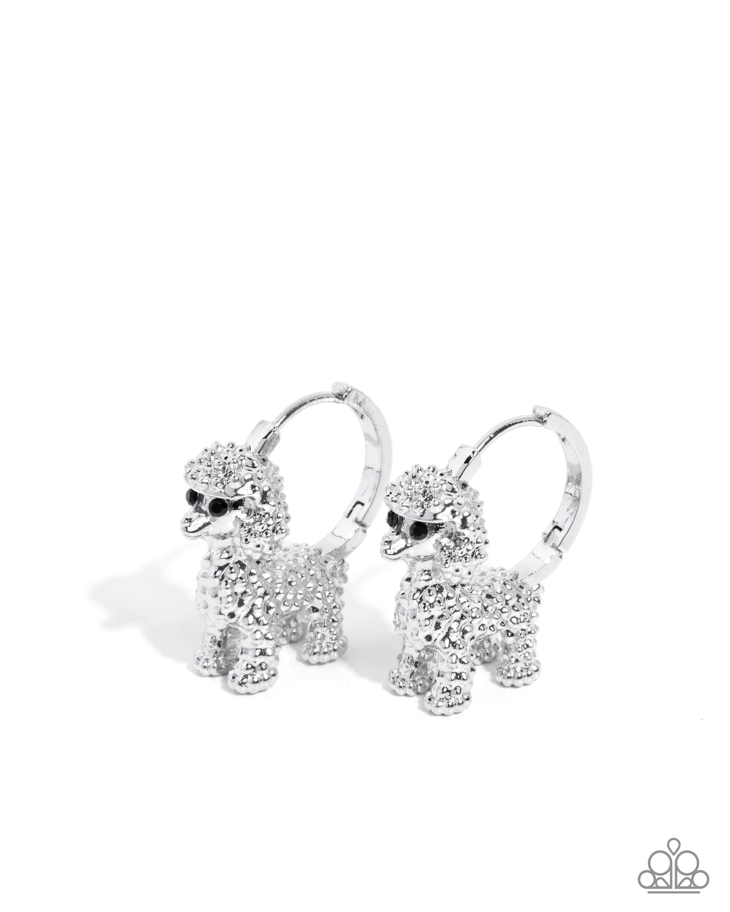 Prized Poodle - silver - Paparazzi earrings