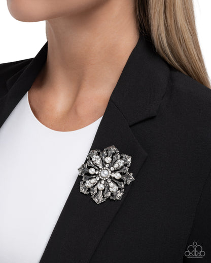 Professional Pairing - white - Paparazzi brooch