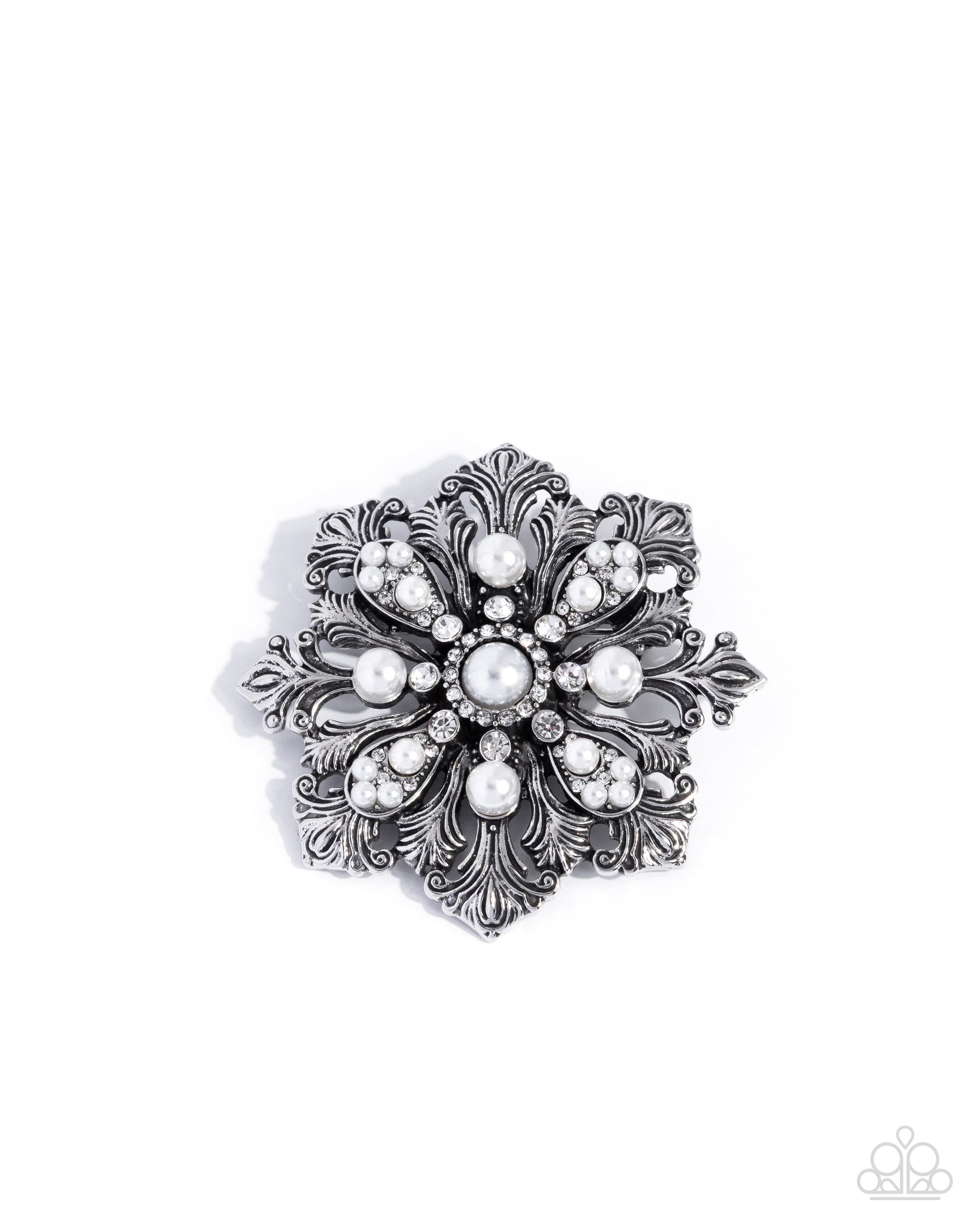 Professional Pairing - white - Paparazzi brooch