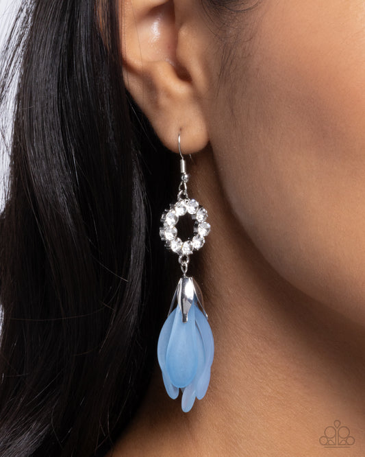 Profuse Petals - blue - Paparazzi earrings