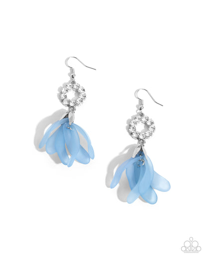 Profuse Petals - blue - Paparazzi earrings