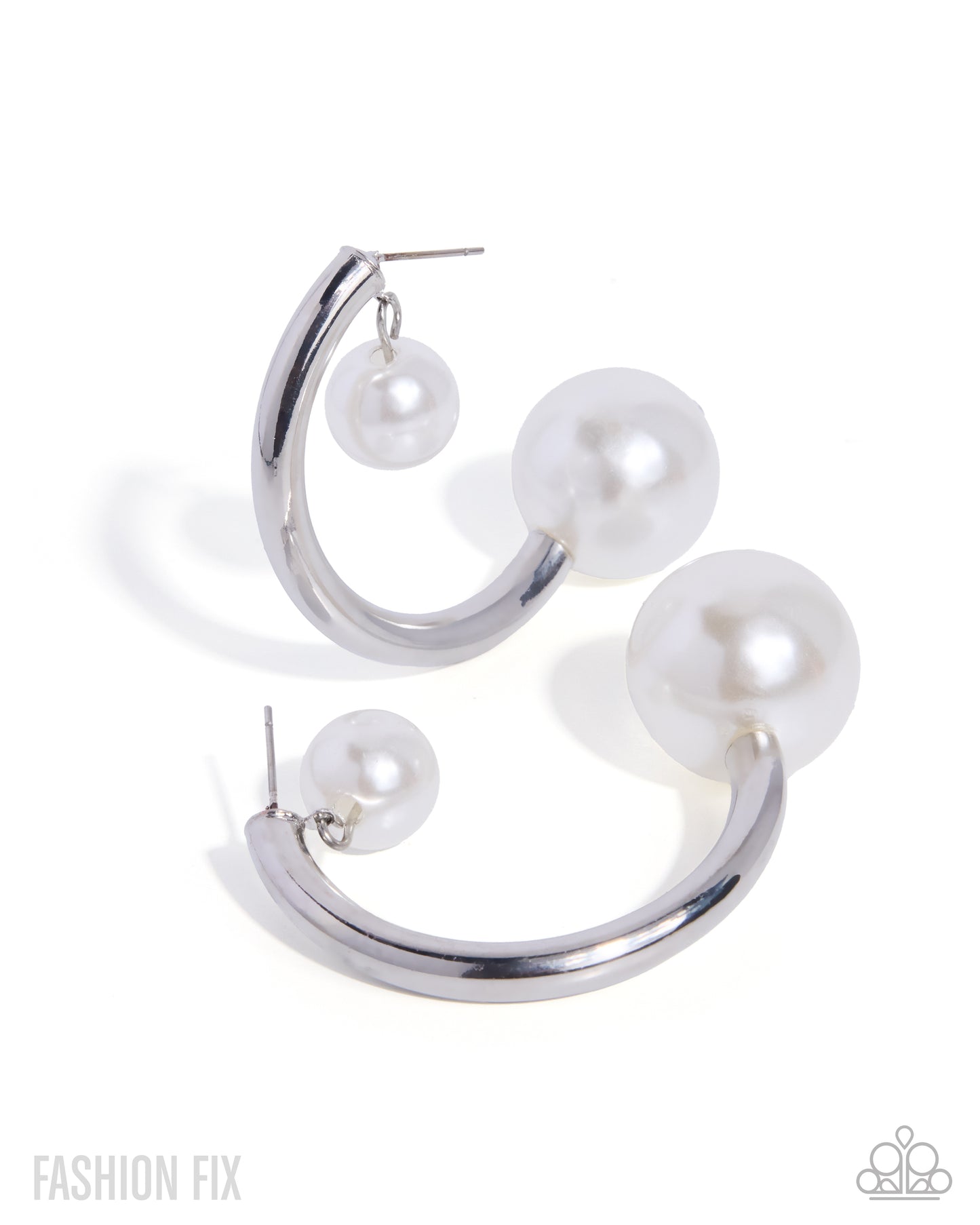Profuse Poise - white - Paparazzi earrings