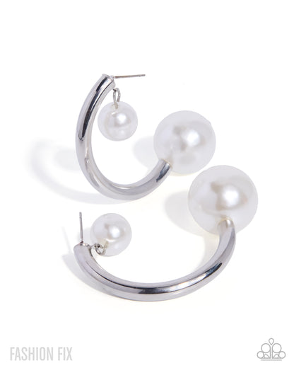Profuse Poise - white - Paparazzi earrings