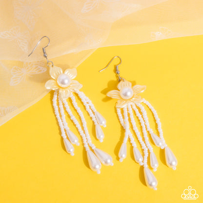 Prom Personality - yellow - Paparazzi earrings