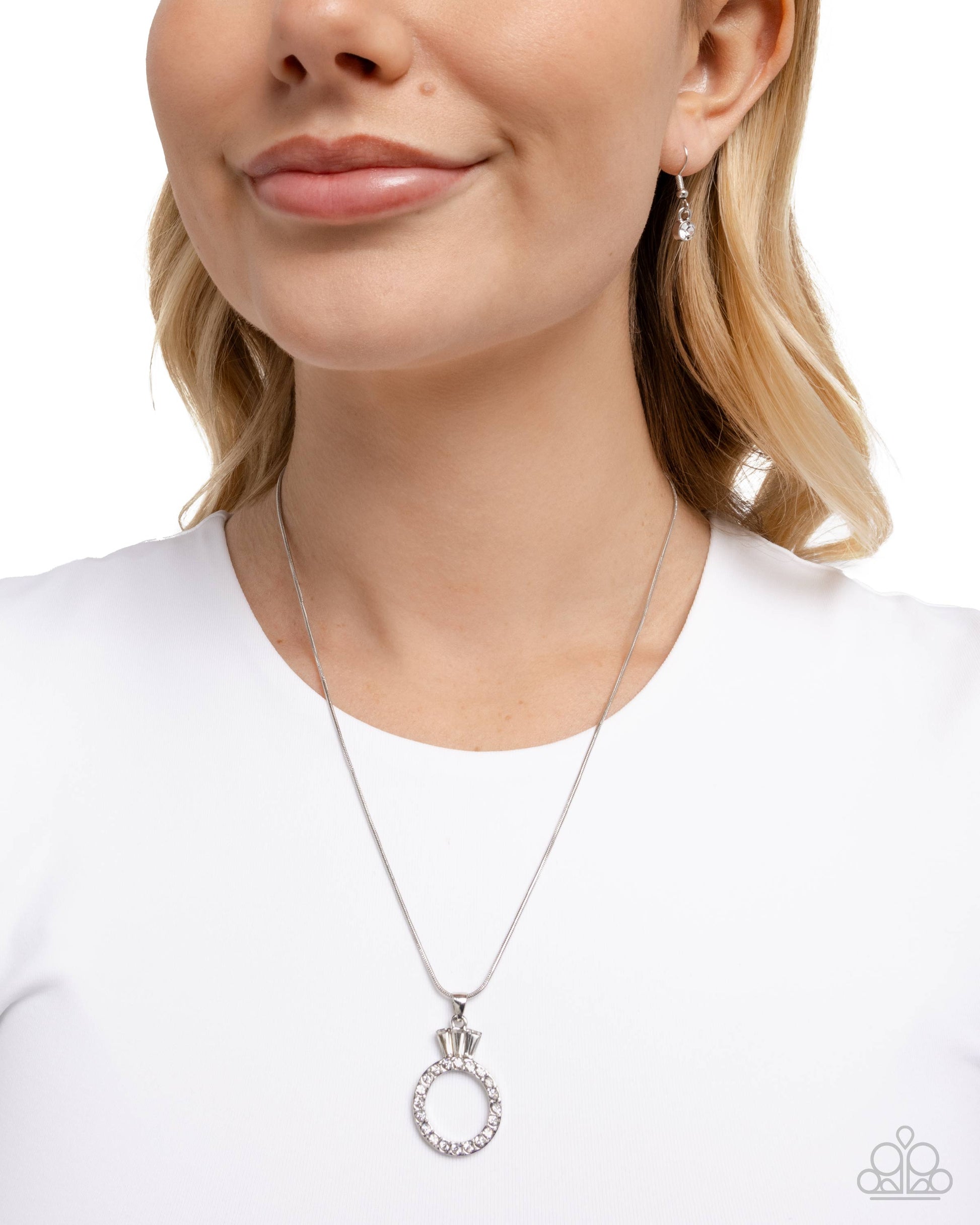 Promise Ring - white - Paparazzi necklace