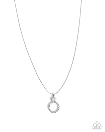 Promise Ring - white - Paparazzi necklace