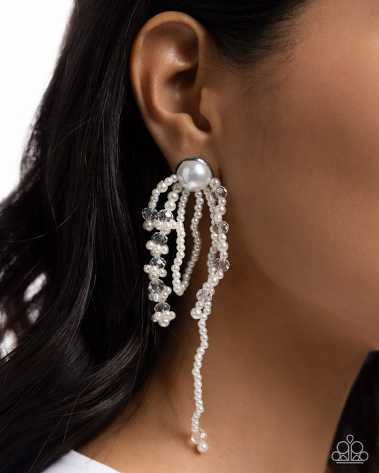 Promising Pearls - white - Paparazzi earrings