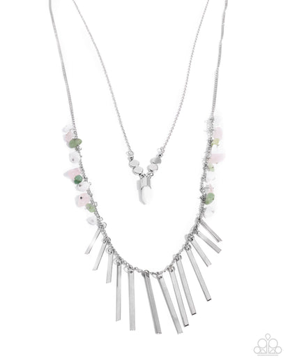 Promising Progress - white - Paparazzi necklace