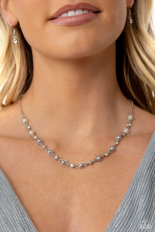 Pronged Passion - silver - Paparazzi necklace