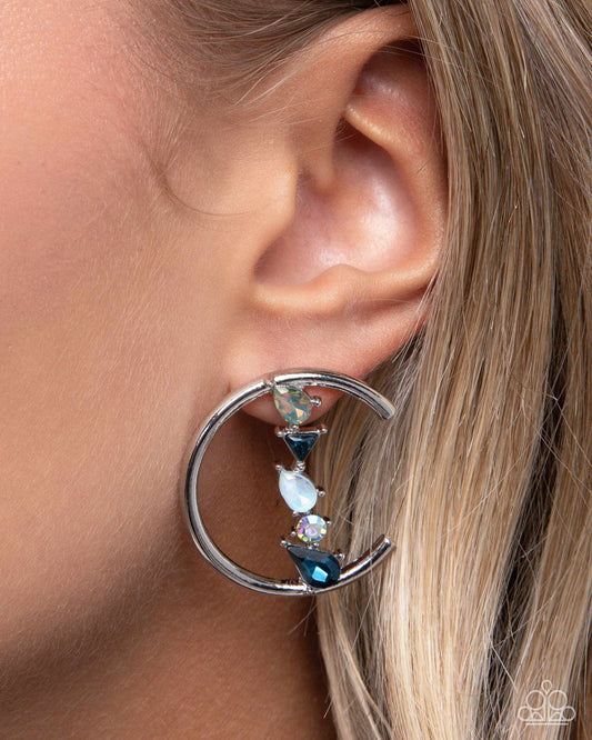 Pronged Patchwork - blue - Paparazzi earrings