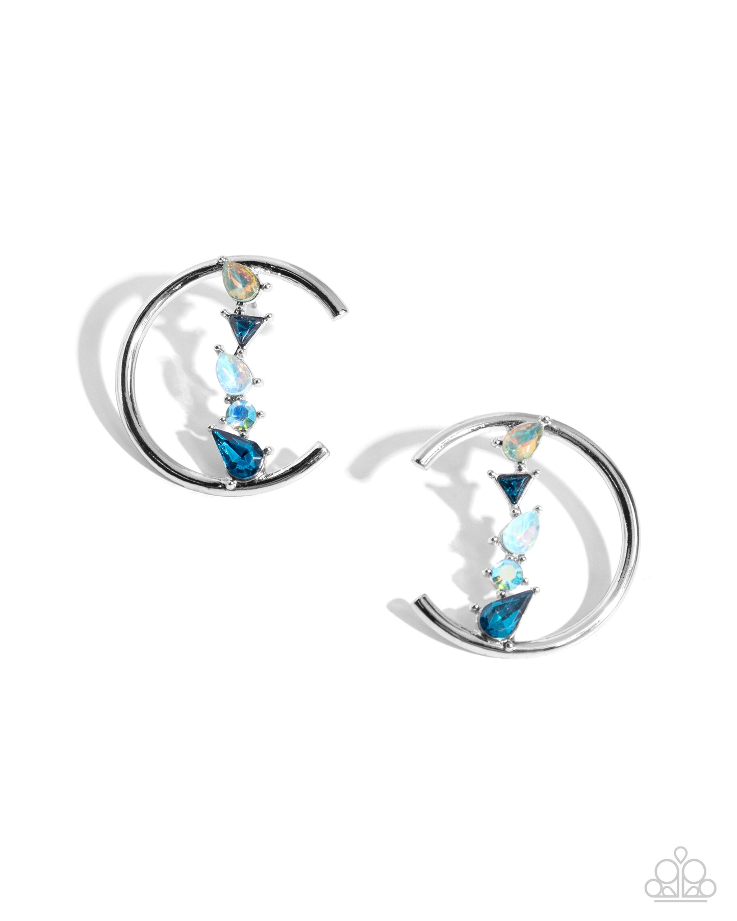 Pronged Patchwork - blue - Paparazzi earrings