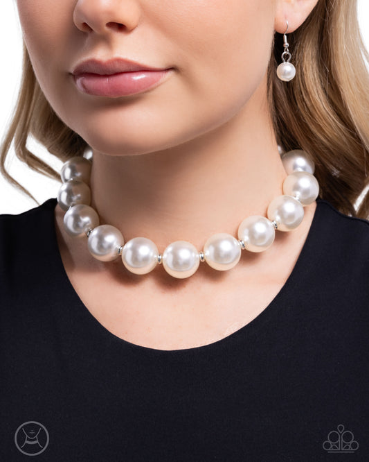 Pronounced Pearls - white - Paparazzi necklace