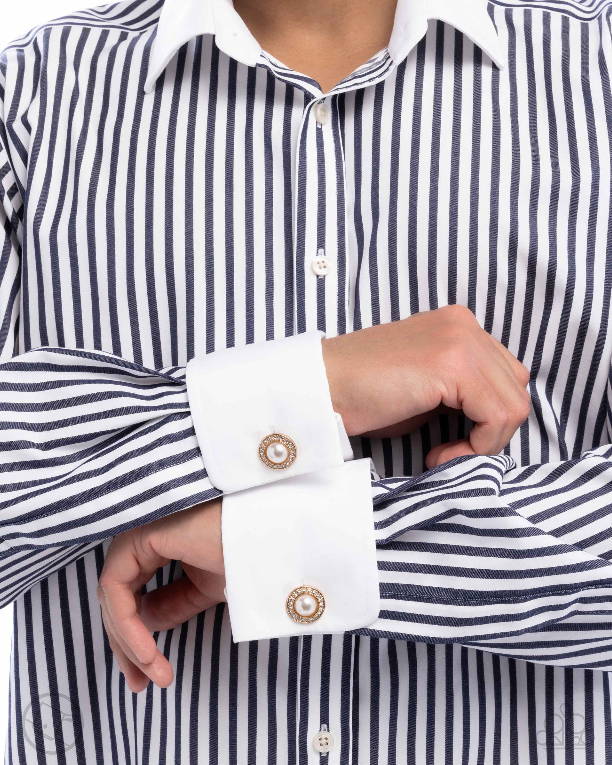 Protective Pearls - gold - Paparazzi MENS cufflinks