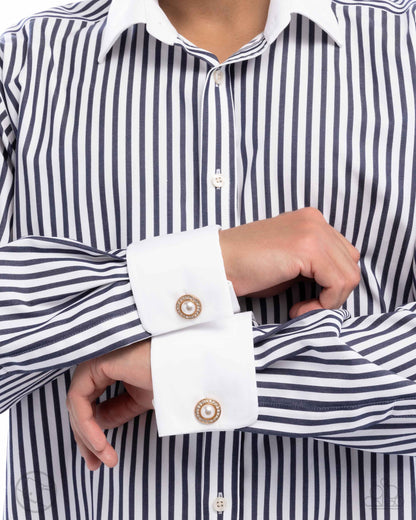 Protective Pearls - gold - Paparazzi MENS cufflinks