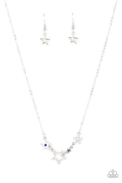 Proudly Patriotic - blue - Paparazzi necklace