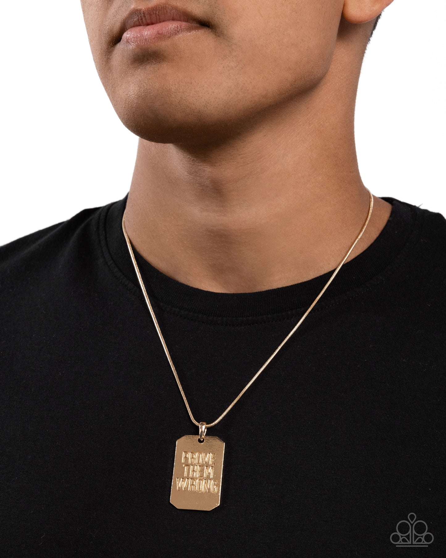 Prove Them Wrong - gold - Paparazzi MENS necklace