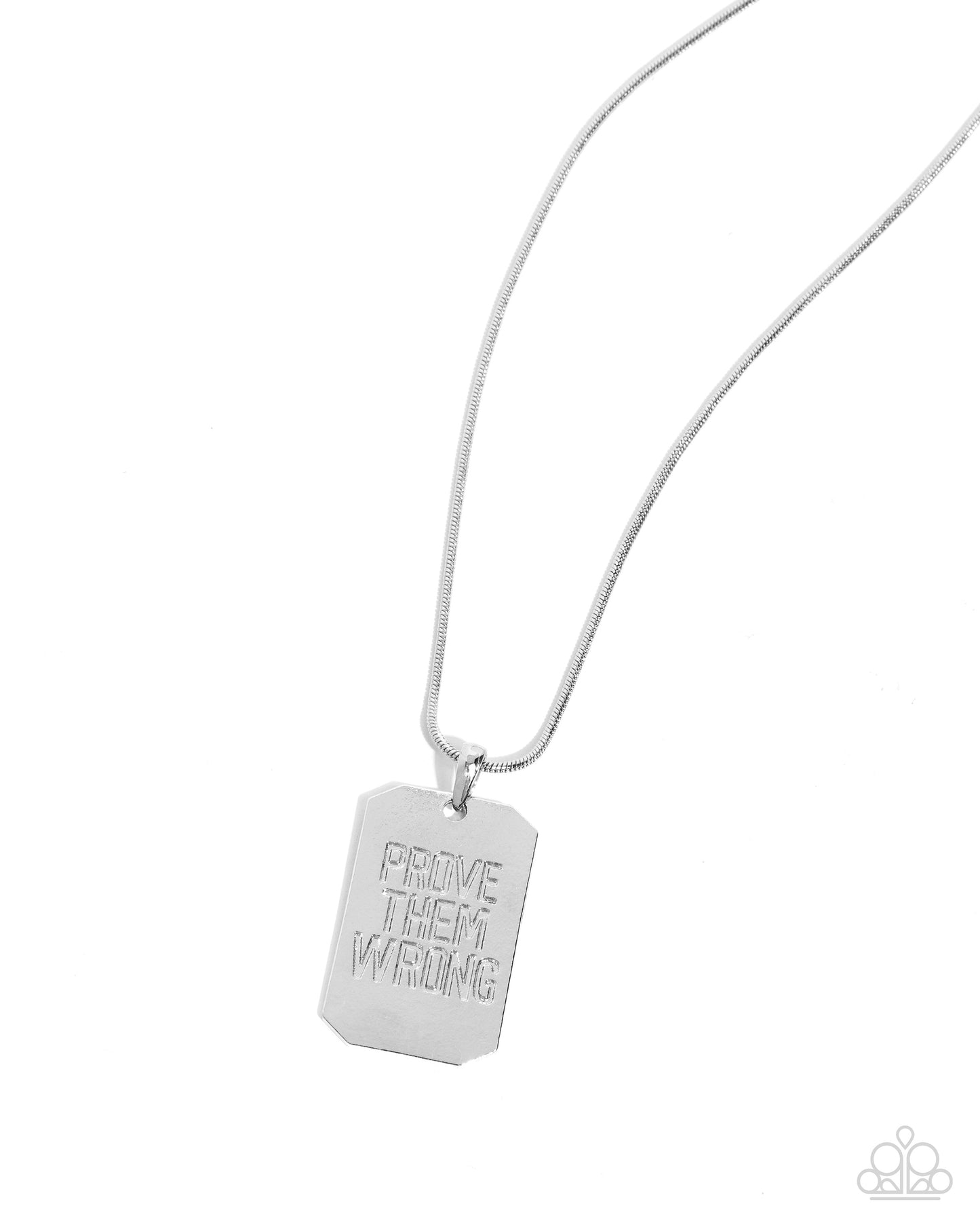 Prove Them Wrong - silver - Paparazzi MENS necklace