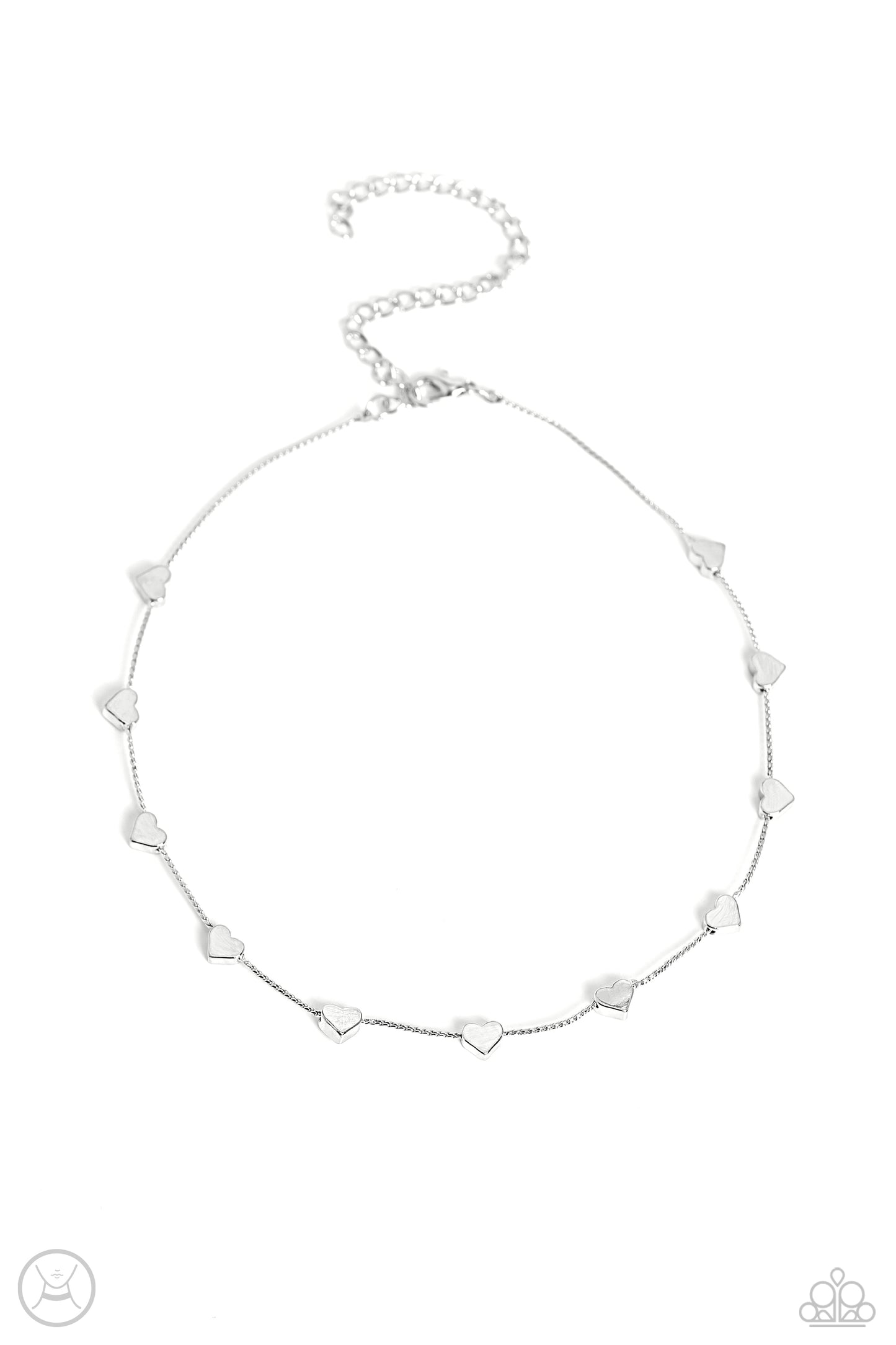 Public Display of Affection - silver - Paparazzi necklace