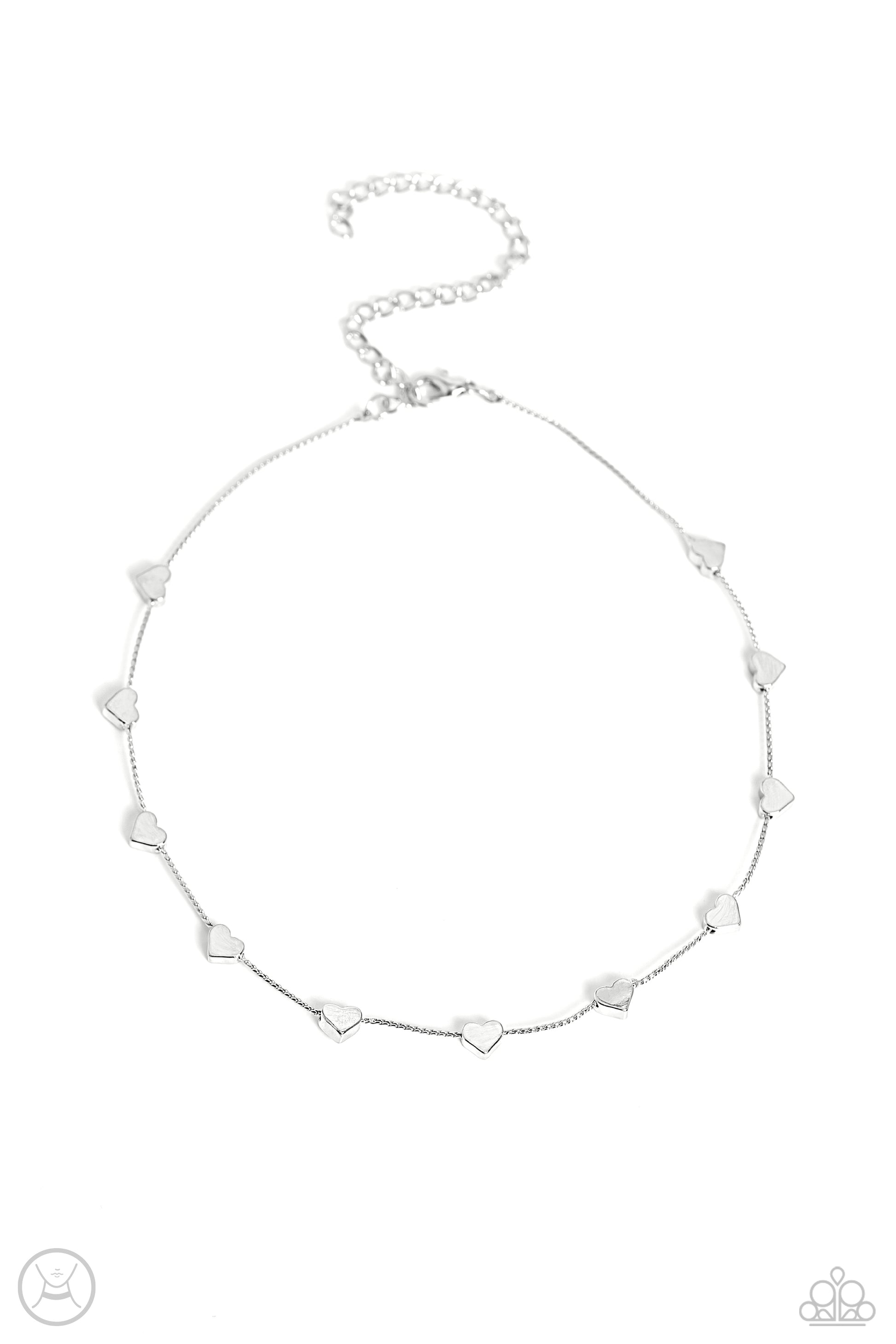 Public Display of Affection - silver - Paparazzi necklace