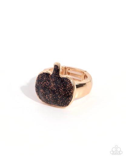 Pumpkin Pact - black - Paparazzi ring